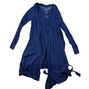 Bump in the Night Maternity 2-Piece Sleep/Loungewear Set Blue XL Robe & Cami